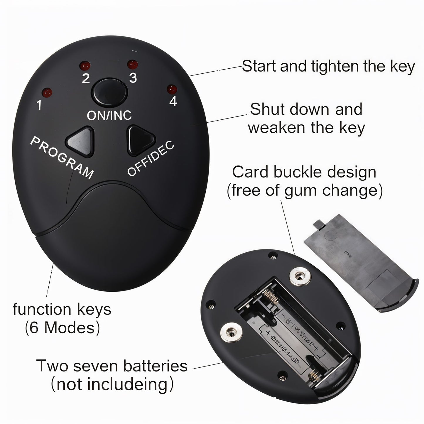 Wireless 6-Pack Abs Stimulator – Rechargeable Muscle Exerciser & Massager