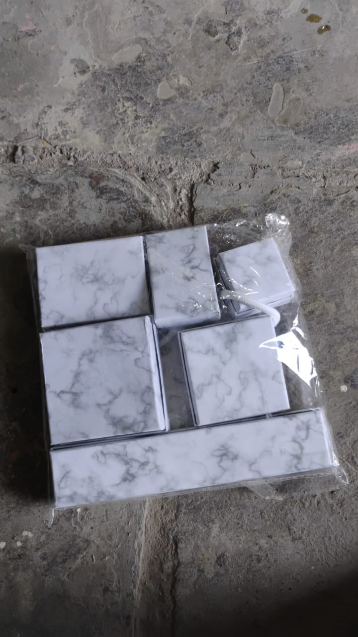 Cardboard Jewelry Boxes Gift Case Small Paper Jewelry Gift (7 Pcs Set / Mix Size)