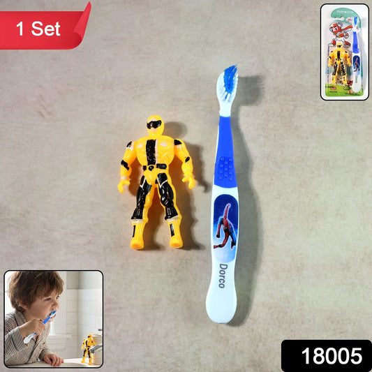 Toothbrush with Action Hero Toy Set