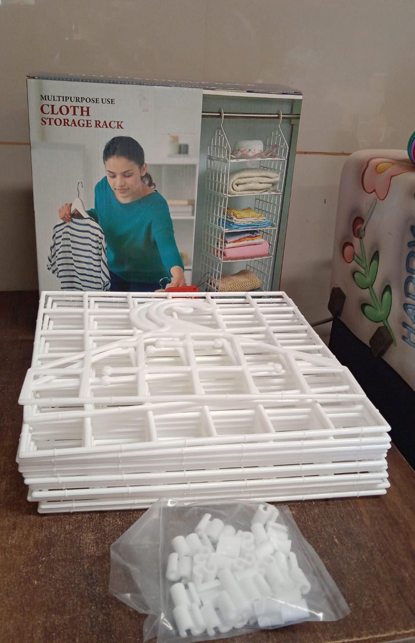 MULTIPURPOSE 5 LAYER FOLDING CLOTHES STORAGE RACKS