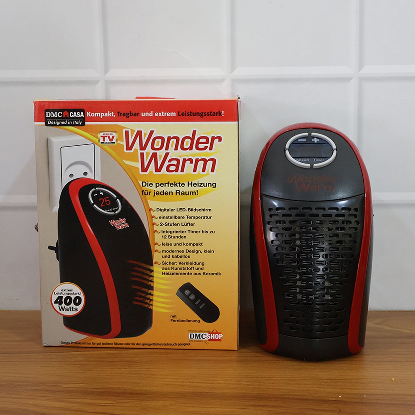 Wonder Warm 400W Wall Plug Room Heater (Without Remote, 1 Pc)