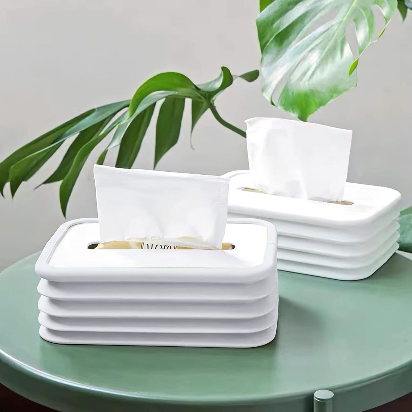 Simple Silicone Tissue Holder – Cube/Cylinder Tissue Box for Bathroom, Office