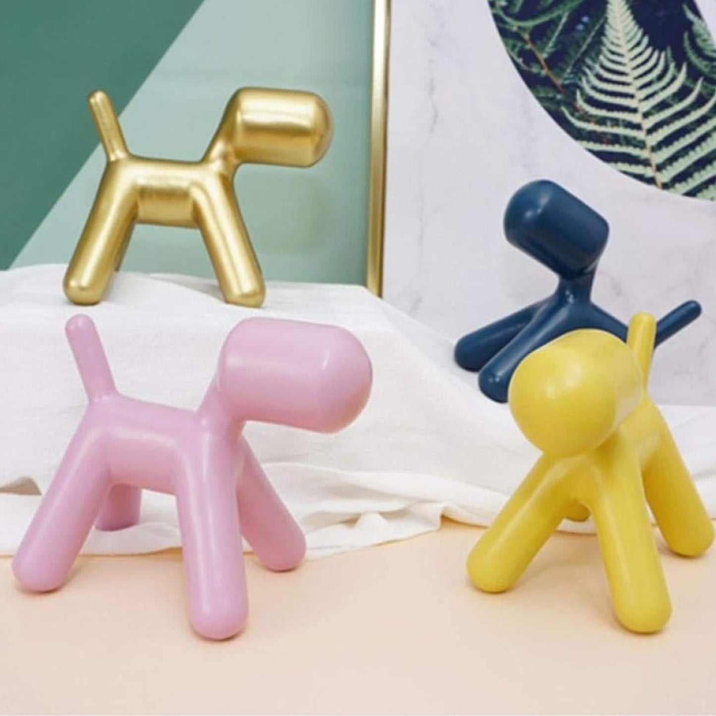 Plastic Cute Animal Puppy Chair Dog Low Footstool for Bedroom Living