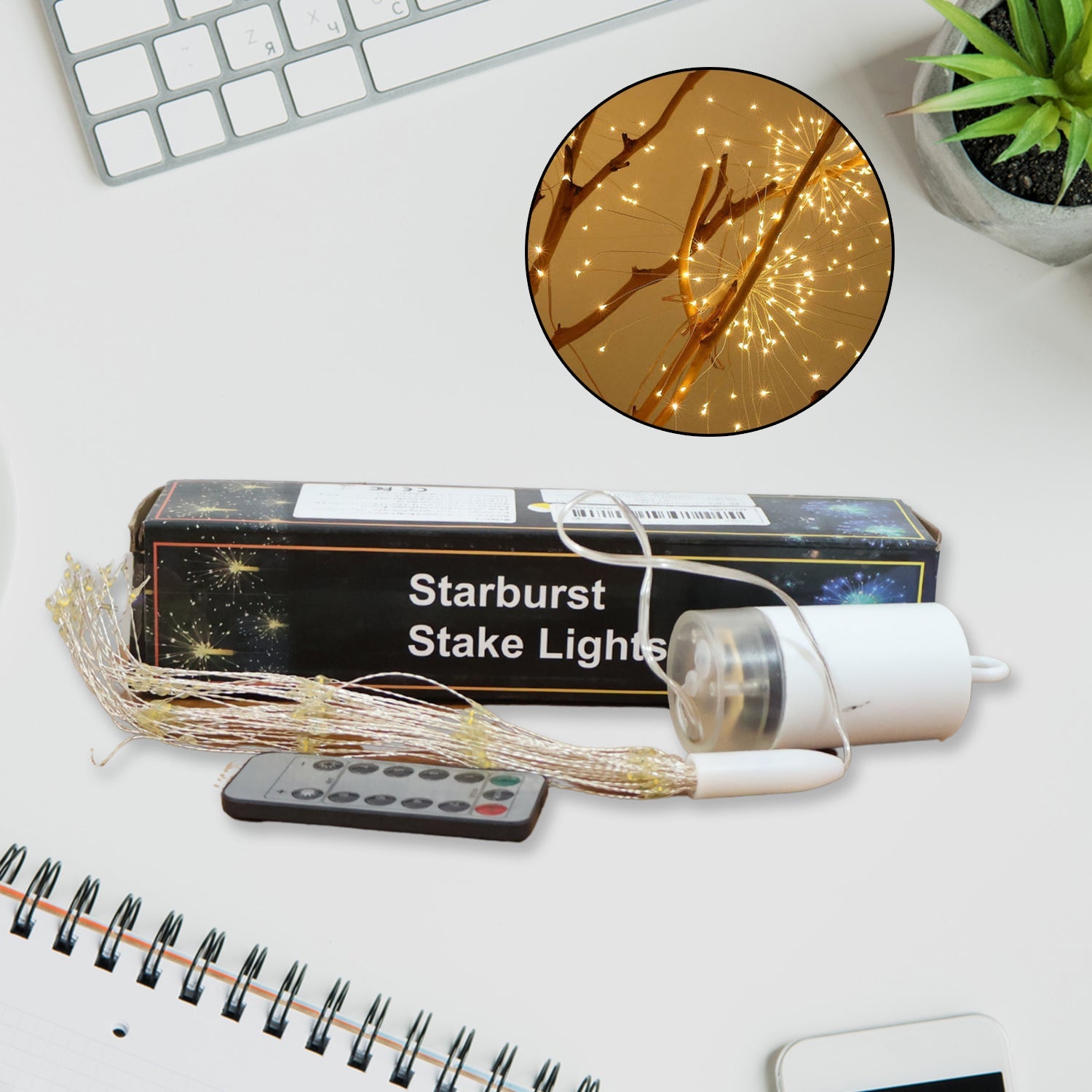 Fairy LED starburst festival hanging lamp