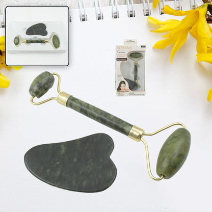 Jade Roller & Gua Sha – Natural Facial Massager for Anti-Aging & Skin Glow