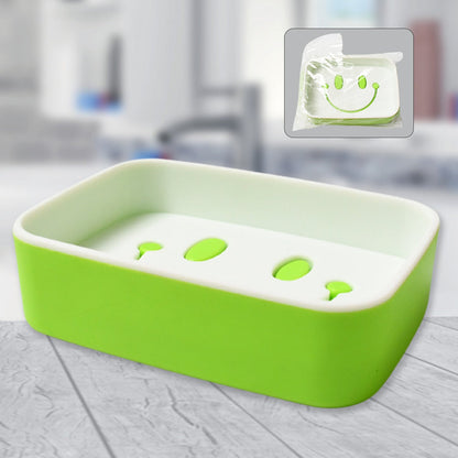 Portable Travel Soap Dish Box – Cute Cartoon Smile Face Draining Container