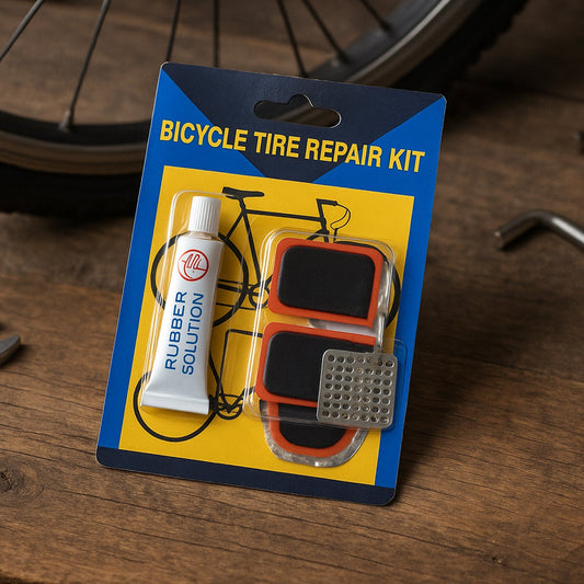 Bicycle Tire Repair Kit – Portable Puncture Repair Set with Adhesive (1 Set / Mix Design)
