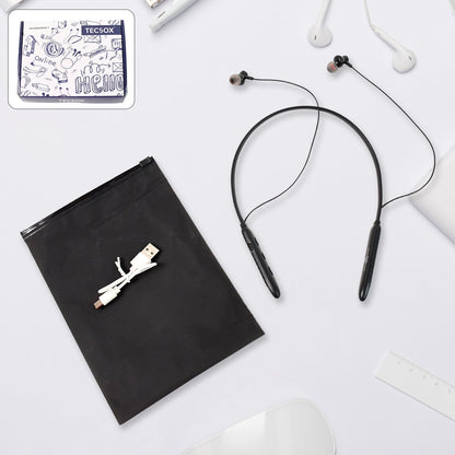 Bluetooth Wireless Neckband Earphones, 40H Playtime, IPX Water-Resistant, High Bass
