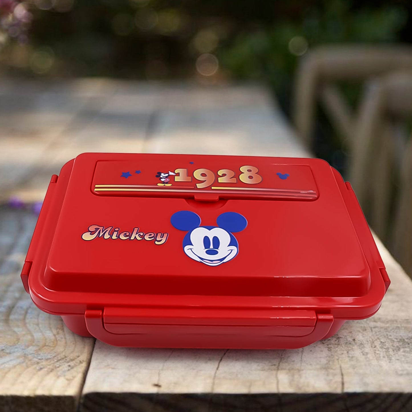 Cartoon Printed 4-Compartment Insulated Lunch Box for Kids