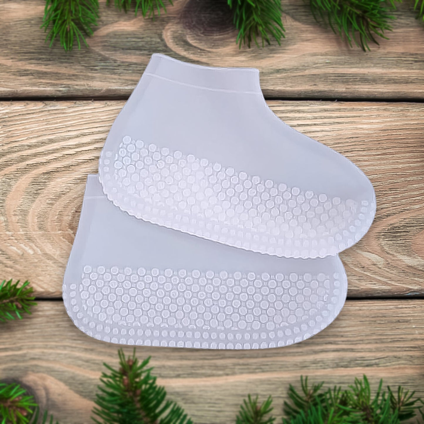 Non-Slip Silicone Reusable Waterproof Anti-Skid Shoe Covers (Large, 1 Pair)
