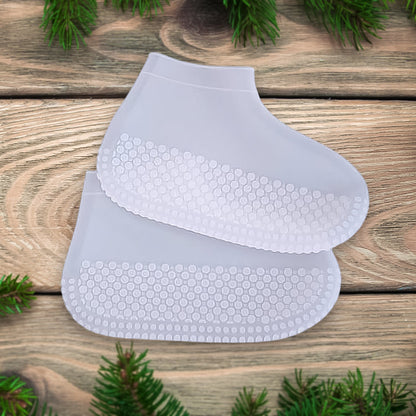 Non-Slip Silicone Reusable Waterproof Anti-Skid Shoe Covers (Large, 1 Pair)