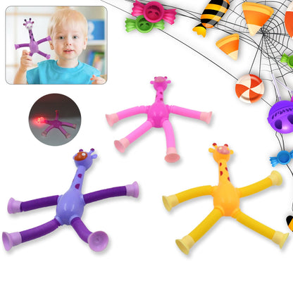 LED Telescopic Suction Cup Giraffe Toy (3 Pcs Set)