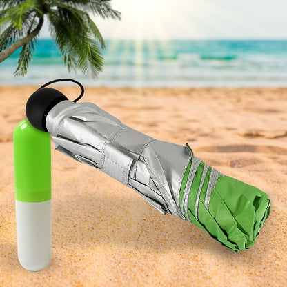 3 Fold Sun Protective Solid Foldable Outdoor Umbrella