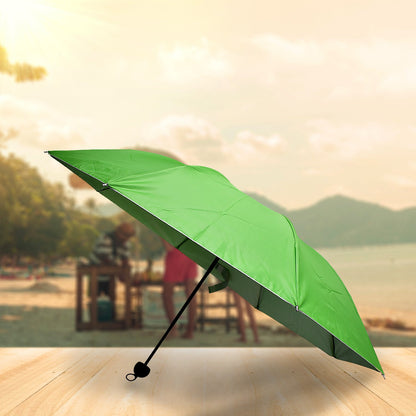 3 Fold Sun Protective Solid Foldable Outdoor Umbrella