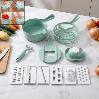 Multi-functional vegetable slicer set for kitchen