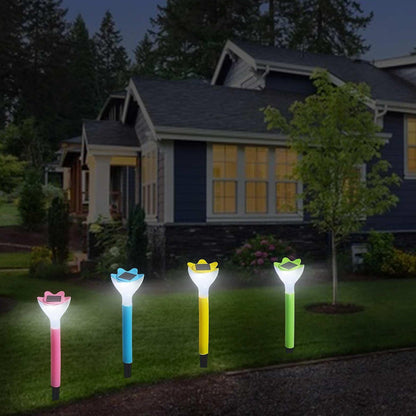 Solar Flower Garden Lights – Outdoor Decorative LED Lamp (2 Pc)