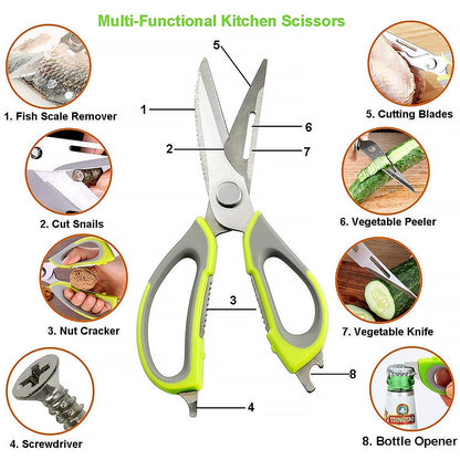Multi-Purpose Kitchen Scissors with Magnetic Holder