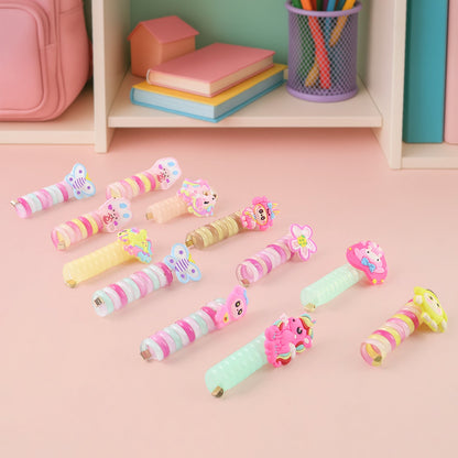 Spiral Hair Braiding Clips for Kids (12 Pc /  Mix Design)