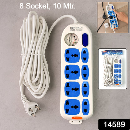 8 socket Heavy Duty Power Extension Board (10 mtr. / 1 Pc)
