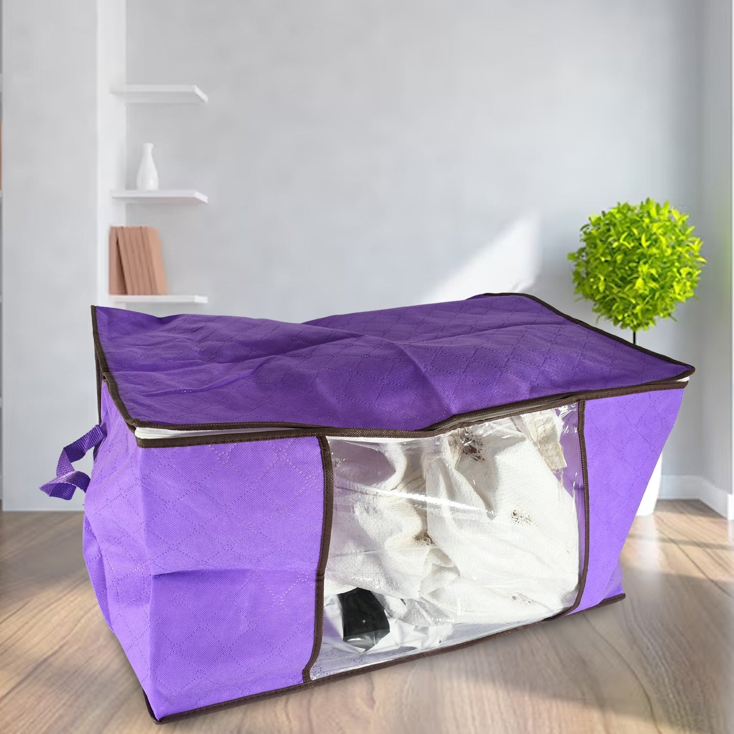 Clothing storage bag zipper, non-woven storage bag storing the clothes and sarees