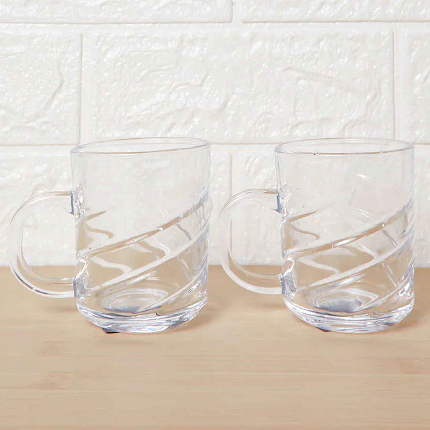 Glass Coffe & Tea Cup / Mug Enjoy Your Drink Style, Water glass (6 pcs Set / 220 ML)