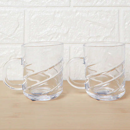 Glass Coffe & Tea Cup / Mug Enjoy Your Drink Style, Water glass (6 pcs Set / 220 ML)