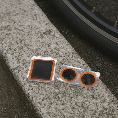 Bicycle Tire Repair Kit – Portable Puncture Repair Set with Adhesive (1 Set / Mix Design)