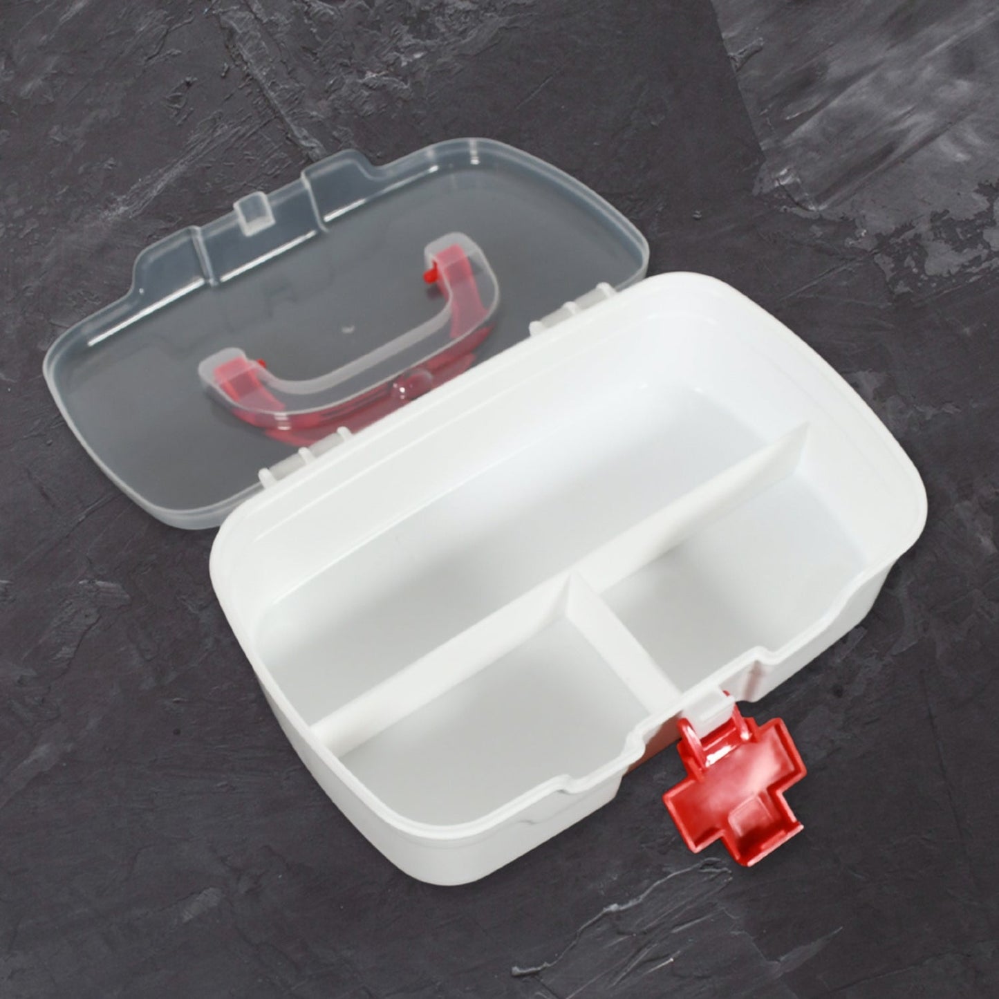 Portable Medical Storage Box with Handle & Transparent Lid (1 Pc)