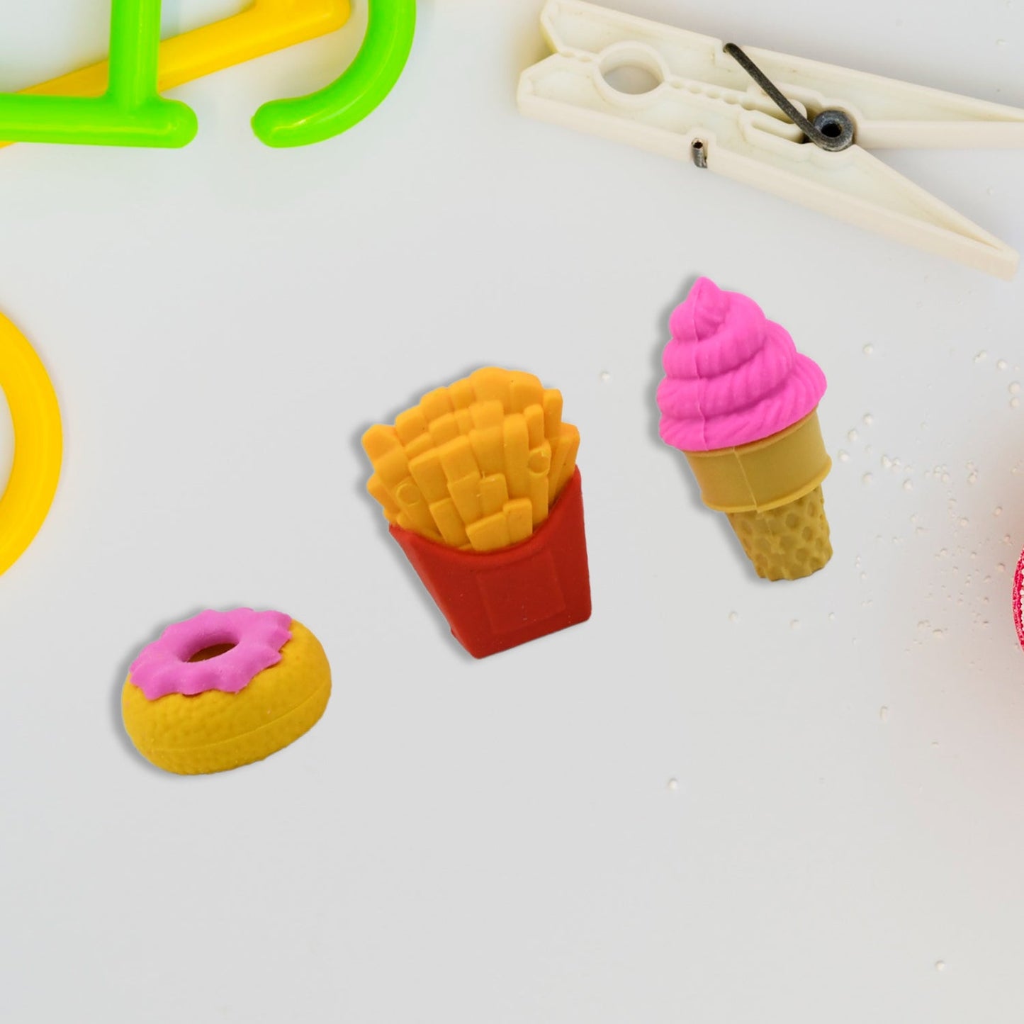 3D Food Fancy Colorful Erasers – Cute Novelty Eraser Set for Kids (1 Set)