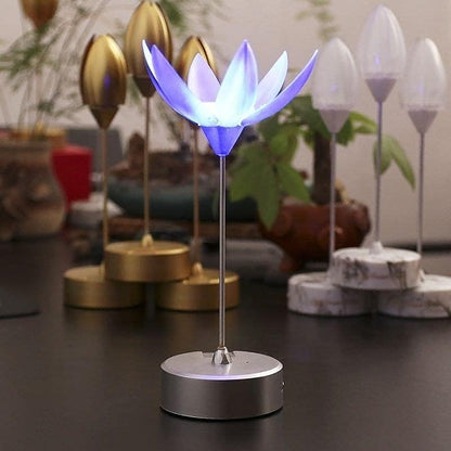 Lotus Flower Lamp with Music, Touch Open and Close, USB Rechargeable (1 Pc)