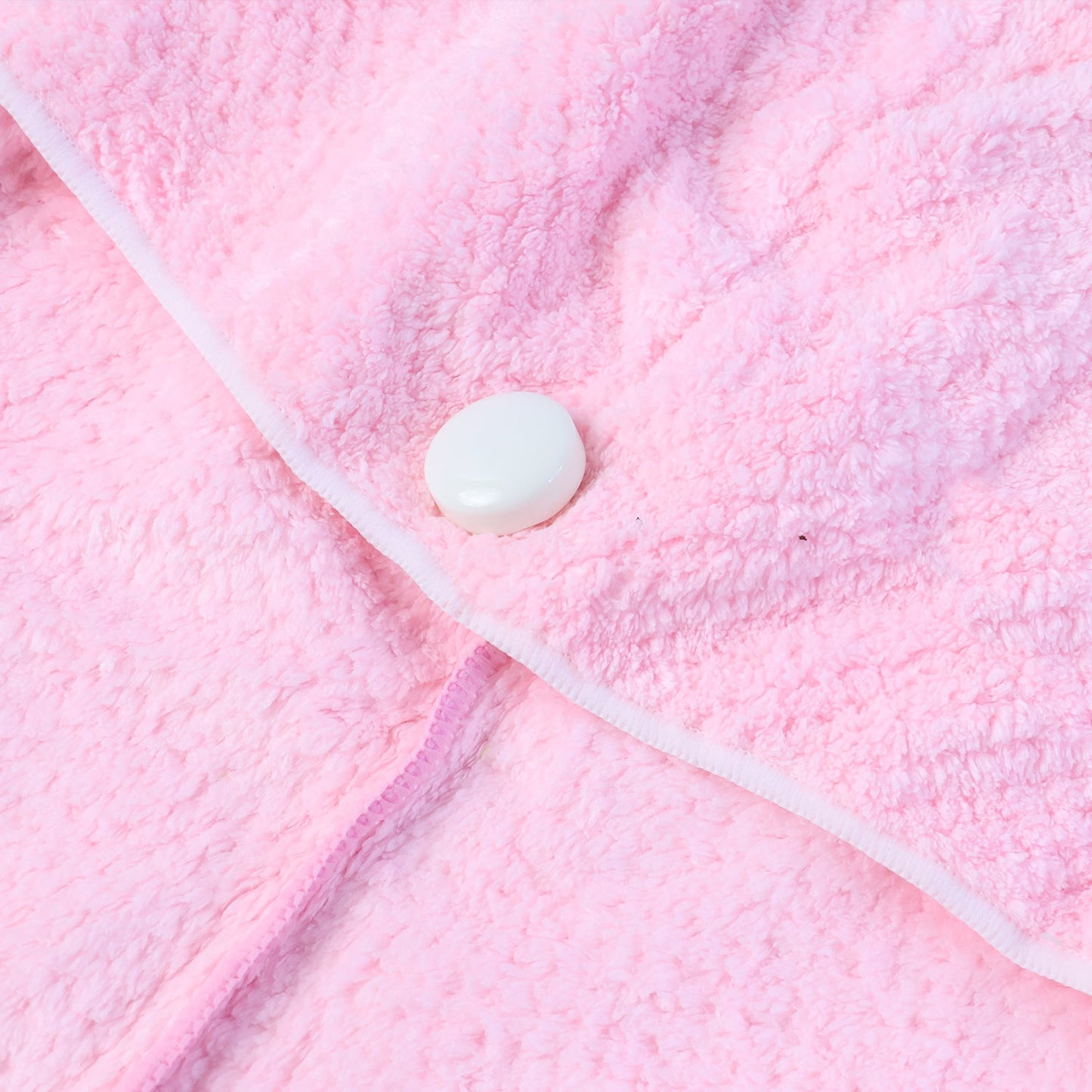 Ultra Soft Microfiber Hair Drying Towel Wrap with Button Lock (1 Pc)