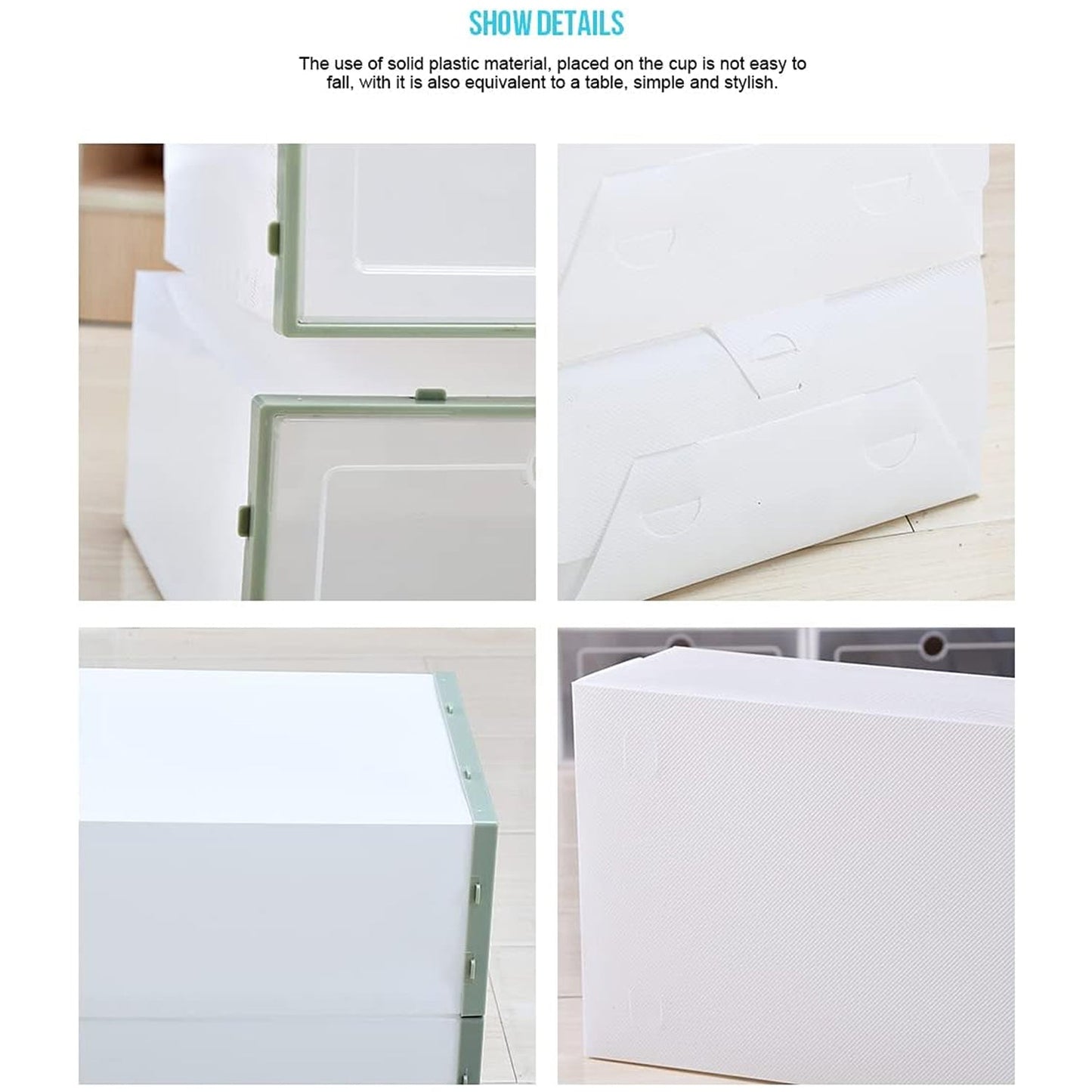 3 Layer Transparent Shoes Storage Box Plastic Stackable Shoe (1 Set / 3 Layer)