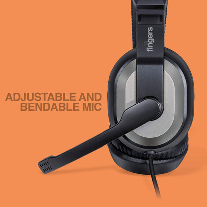 Wired Headset with Adjustable Headband & Noise-Isolating Mic Set