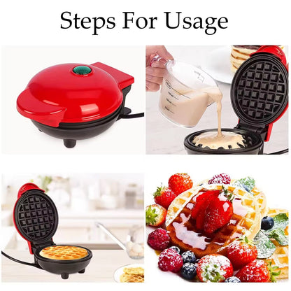 Mini Waffle Maker Machine – Non-Stick Quick Breakfast Tool