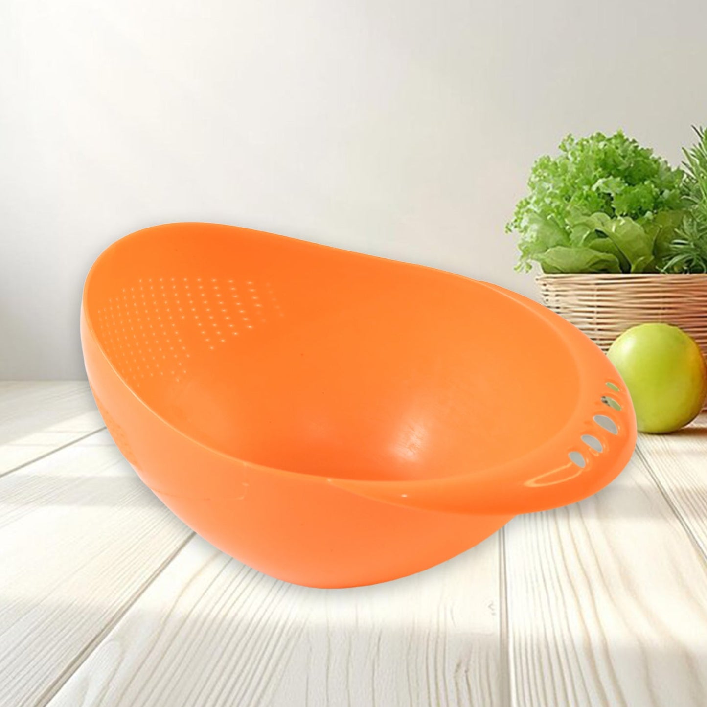 Virgin Rice Bowl Plastic Strainer, Water Strainer | Vegetable & Fruits Washing