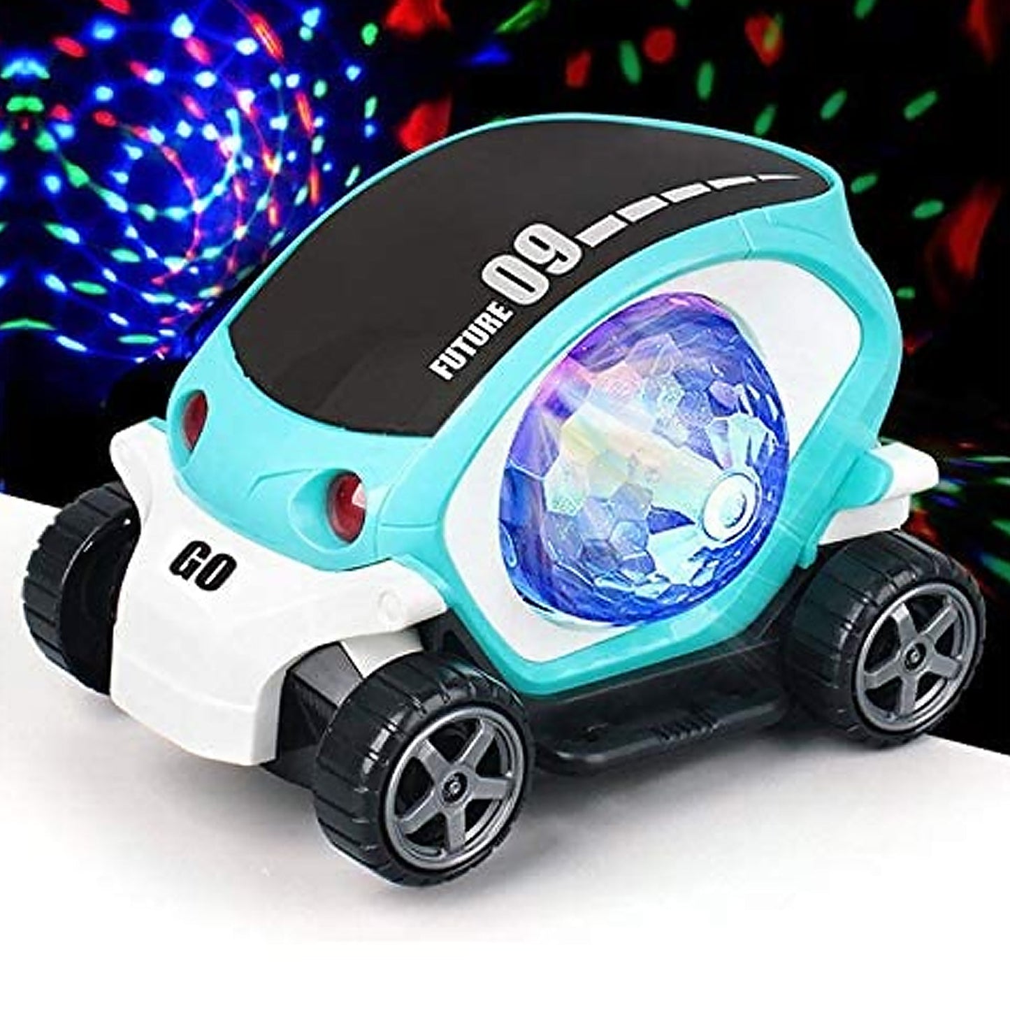360° Rotating Stunt Car Toy – Bump & Go (1 Pc, Battery Not Included)