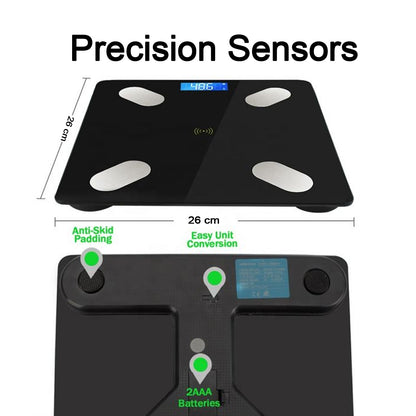 Digital scale for weight, muscle mass, and body fat measurement