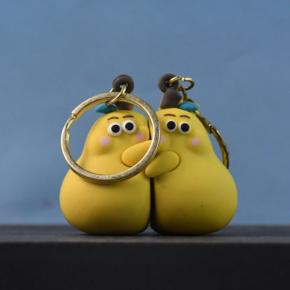 2-in-1 Cute Cartoon Couple Keychain
