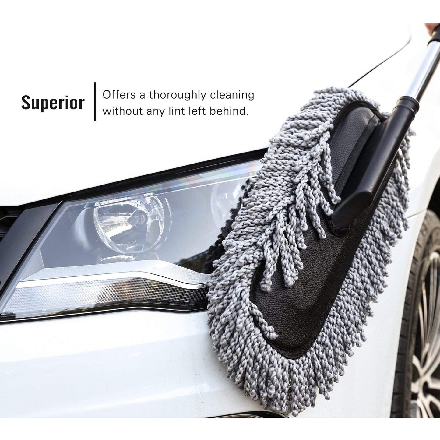 Car Duster, Long Retractable / Soft / Non-Slip / Handle