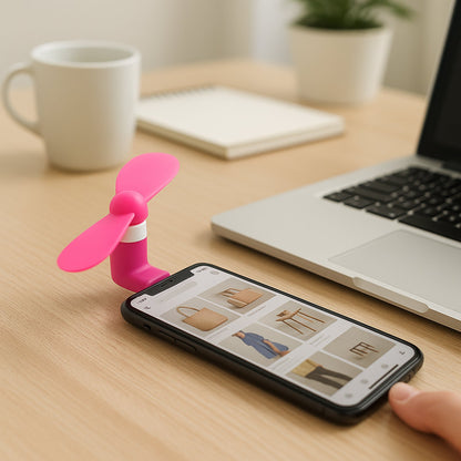 Mini Mobile Phone Cooling Fan - (1 Pc)