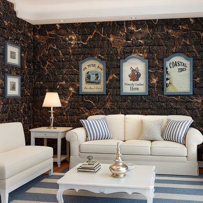 3D decorative foam stickers for bedroom and living room walls