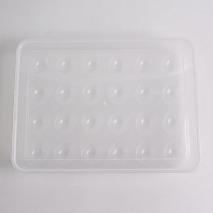 Plastic Egg 24 Grid Storage Container Holder Refrigerator Egg Tray Holds 24 (1 Pc)