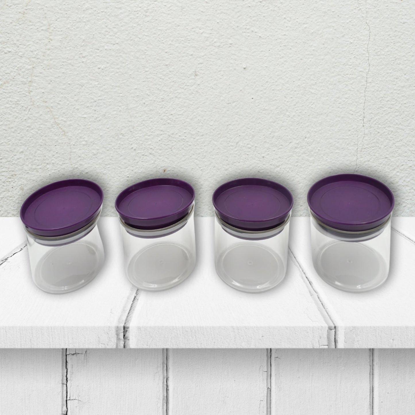 Airtight Plastic 4 Pc Storage Container Set, With Storage Container