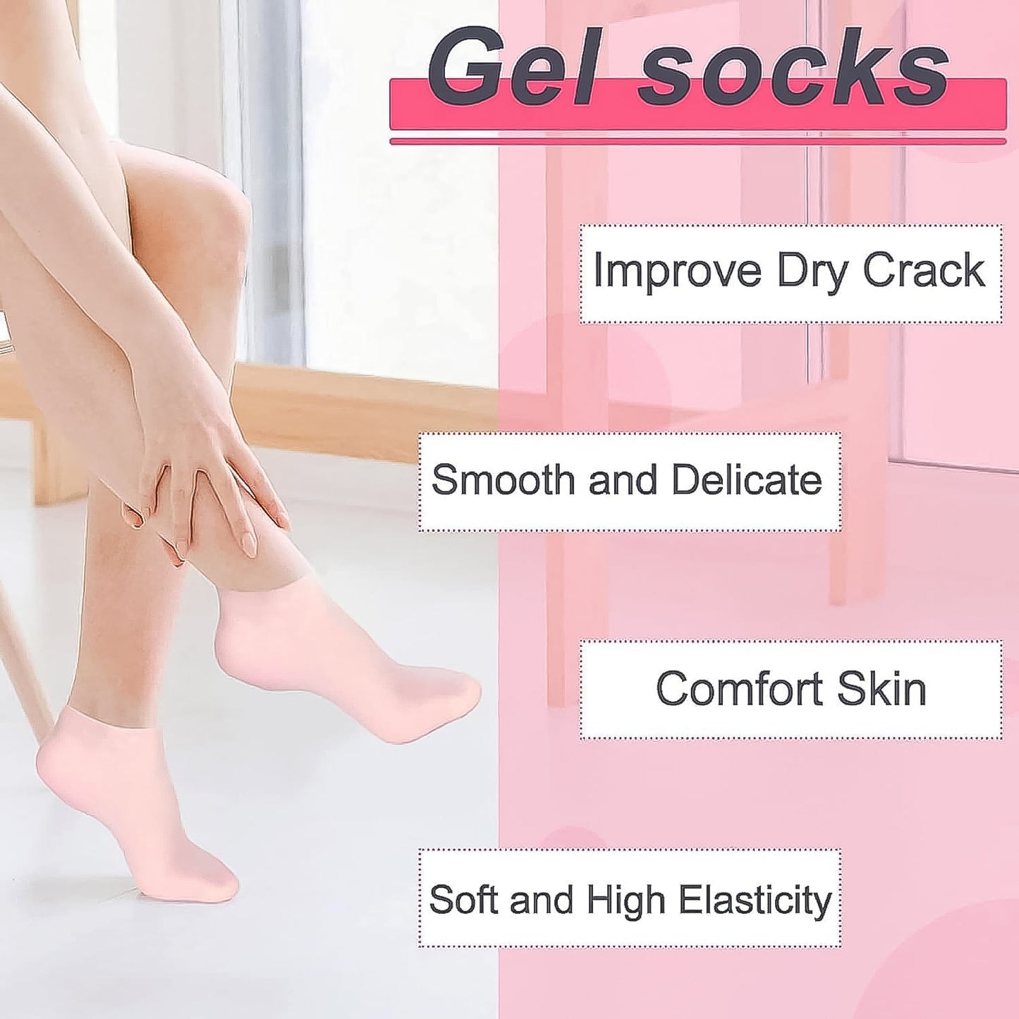 Silicone Moisturizing Socks