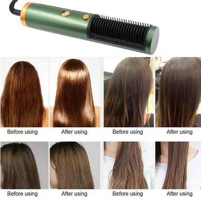Hair Straightener Comb, Anti Scald Hot Comb Negative Ion Hair Straightener Brush Straightener 3 Gear Constant Temperature for Quick and Professional Hair Salon at Home (1200w), Hair accessories