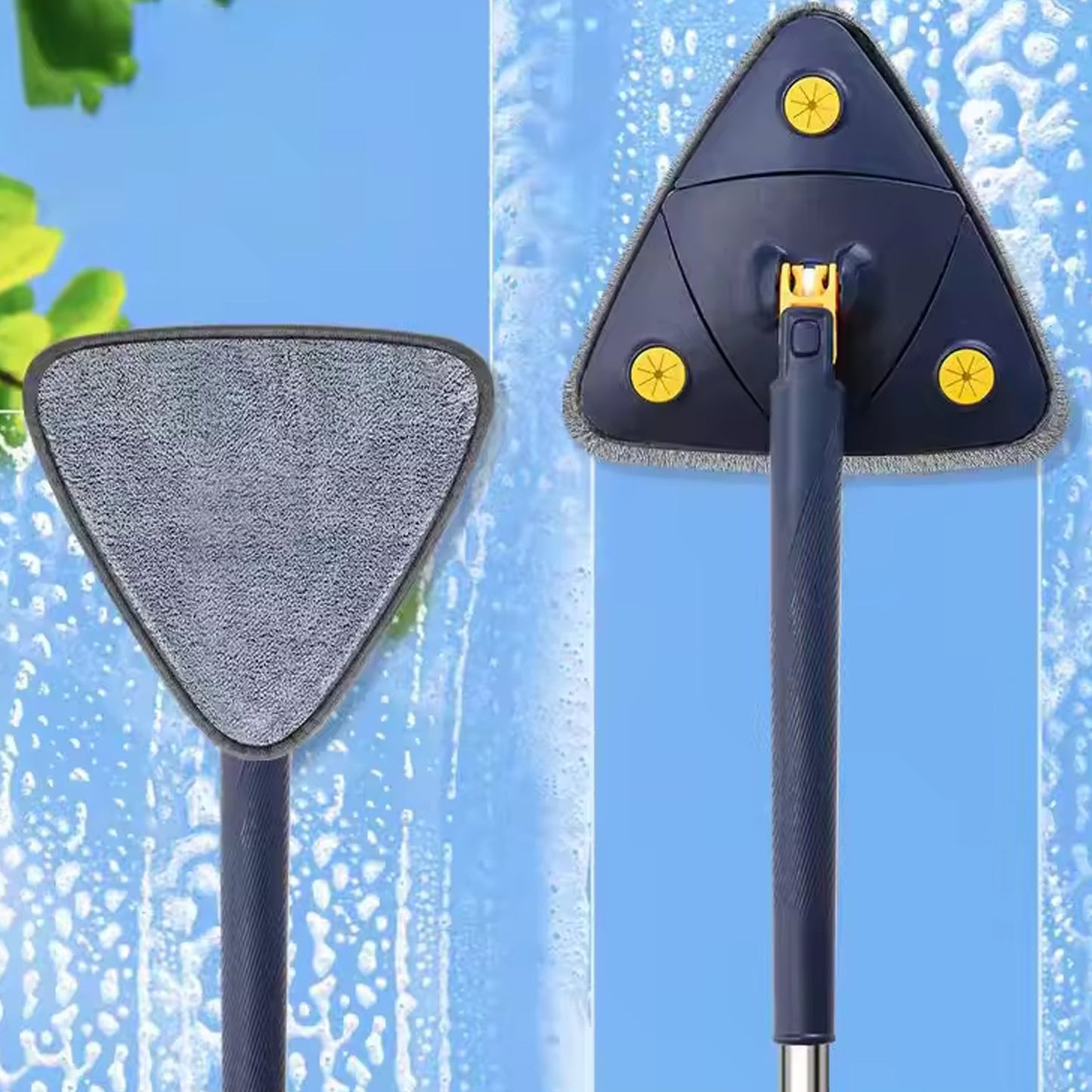 Rotatable Adjustable Triangle Cleaning Mop Triangle Mop with Long Handle(1 Pc)