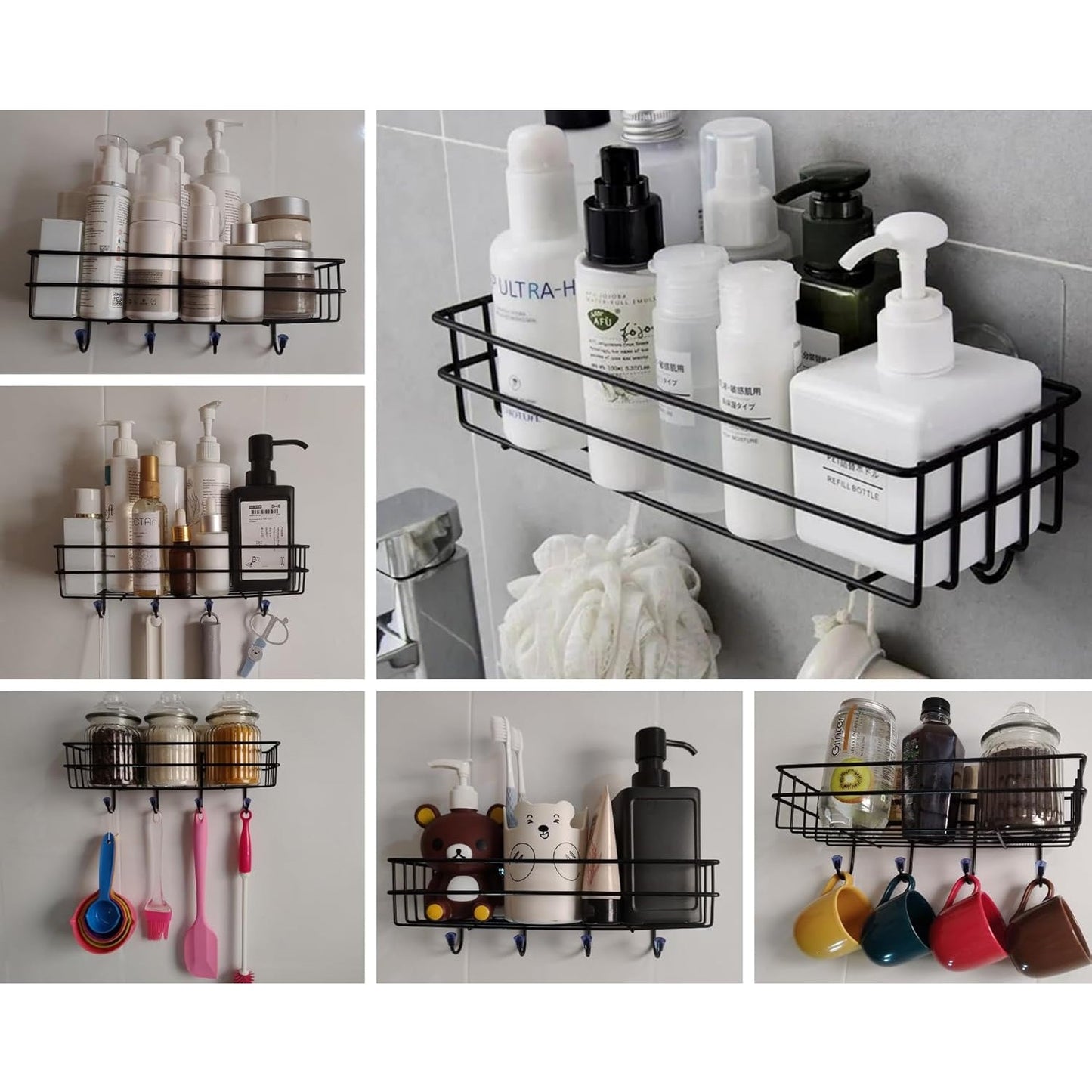 3 1 Shower Shelf Rack for storing and holding various household stuffs and items etc.