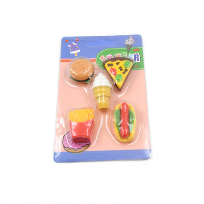 3D Food Fancy Colorful Erasers – Cute Novelty Eraser Set for Kids (1 Set)