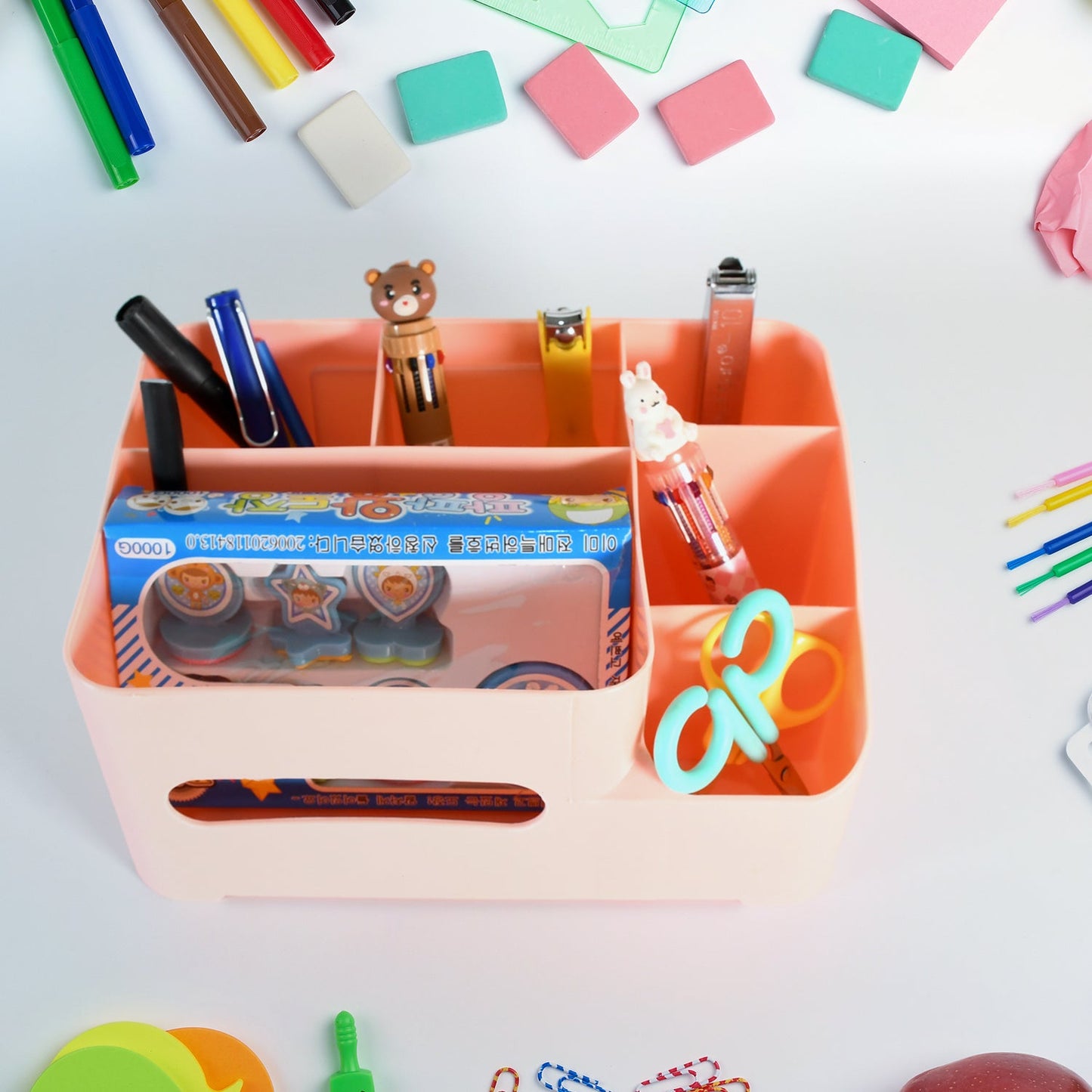 6-Compartment Desk Organizer – Multi-Function Storage  (Home/Office)