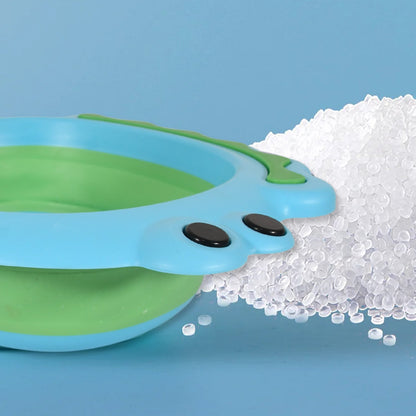 Frog Shape Foldable Baby Wash Basin – Space-Saving Face Washing Tub (33×31cm)